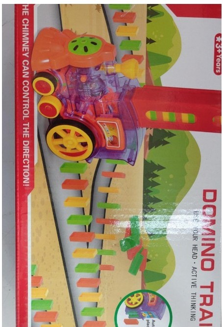 Domino Train Toys Baby Toys Car Puzzle Automatic Release Licensing Electric Building Blocks Train Toy - Image 6